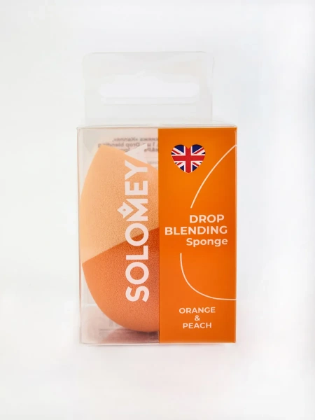 Спонж для макияжа "Капля", Orange&Peach Solomeya Drop blending sponge, Orange&Peach, 1 шт